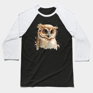 A Cute owl wearing glasses ❤❤ Baseball T-Shirt